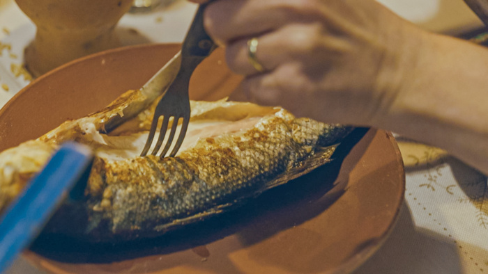 Pečená morská ryba