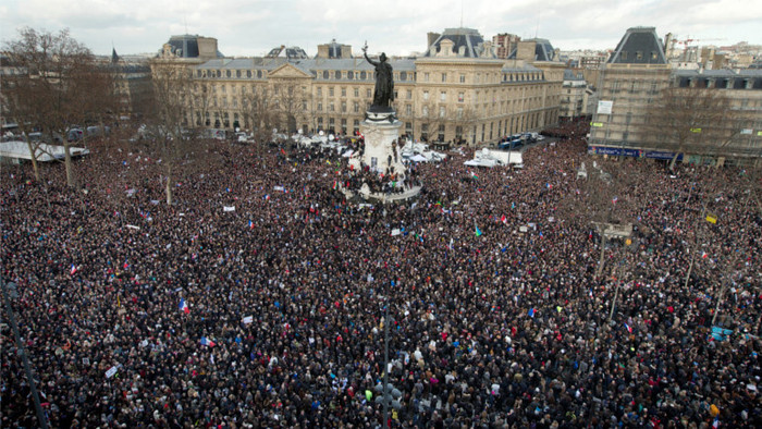 Robert Fico takes part in the anti-terrorism march in Paris