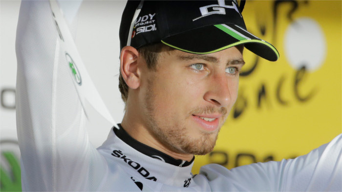 Sagan im Weißen Trikot