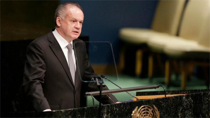 President Andrej Kiska attends UN General Assembly