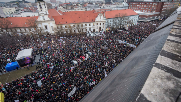 Митинги протеста в Словакии