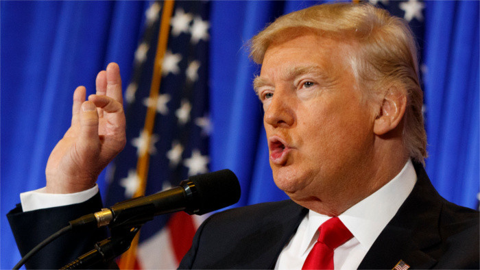 Angry Slovak woman faces Trump