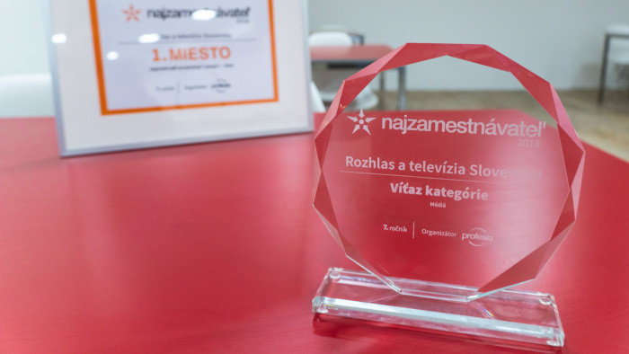RTVS sa štvrtýkrát stala najzamestnávateľom roka v kategórii médiá