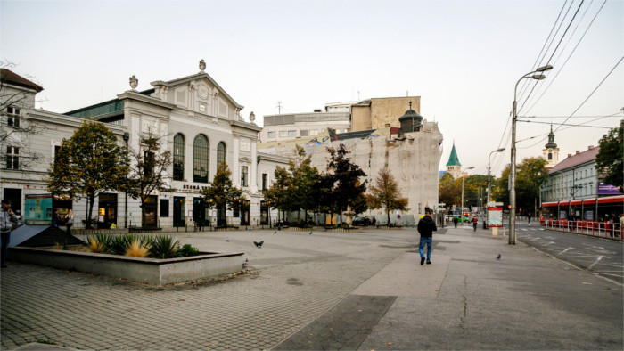 Place de la révolution de velours à Bratislava 