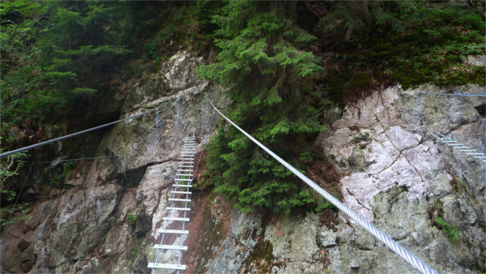  La vía ferrata de Skalka en Kremnické vrchy