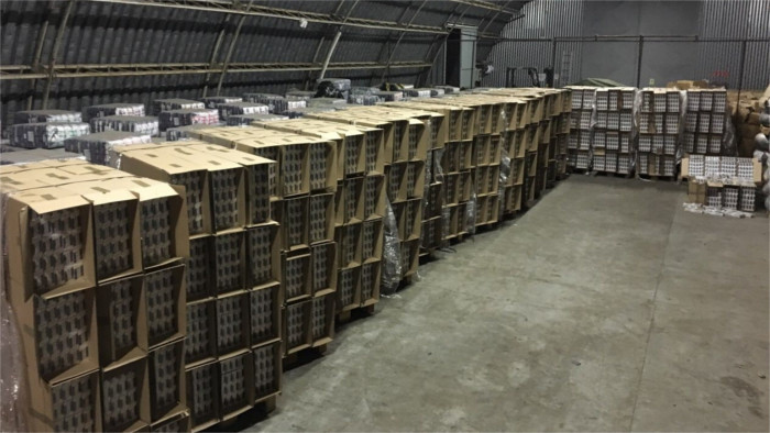 Financial administration finds largest illegal cigarette production ever
