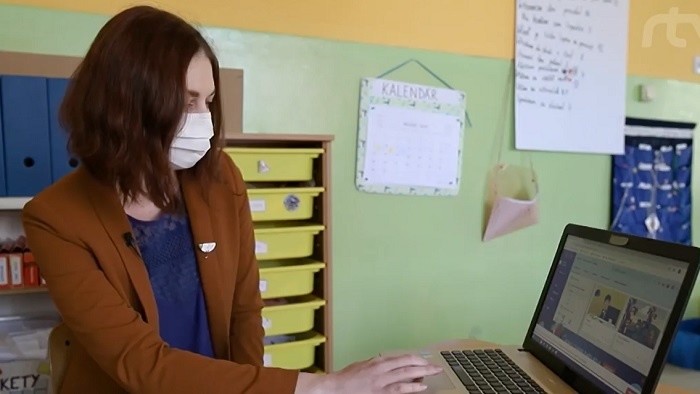 Pani učiteľka nám ukázala, ako vyzerá vyučovanie v karanténe