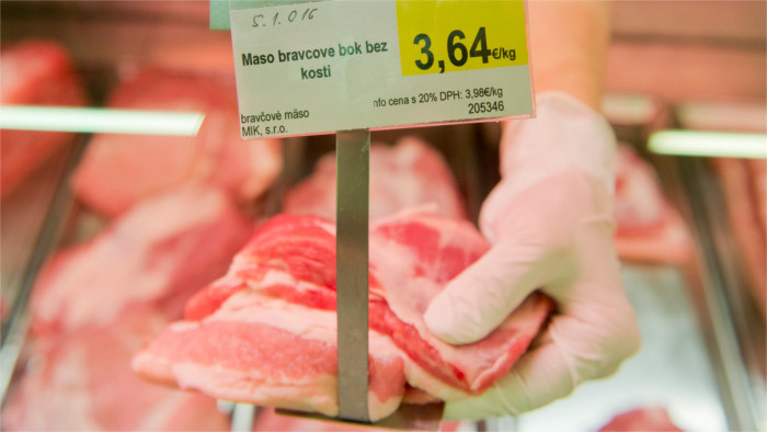 La part d’aliments slovaques dans les commerces représente 40,74 %