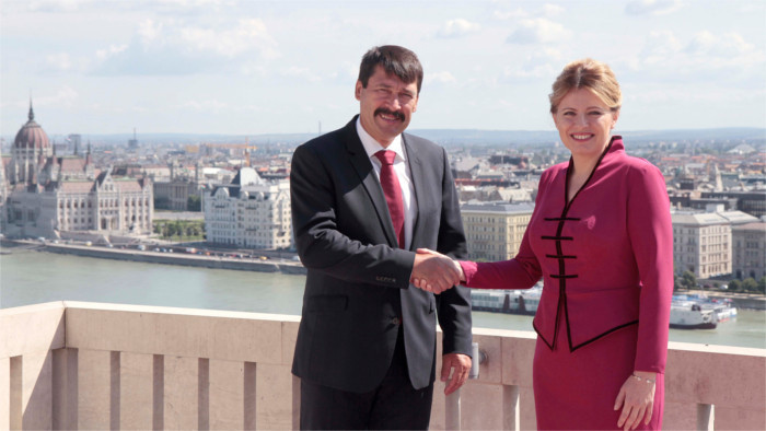 Slovak president arrives for first visit to Hungary