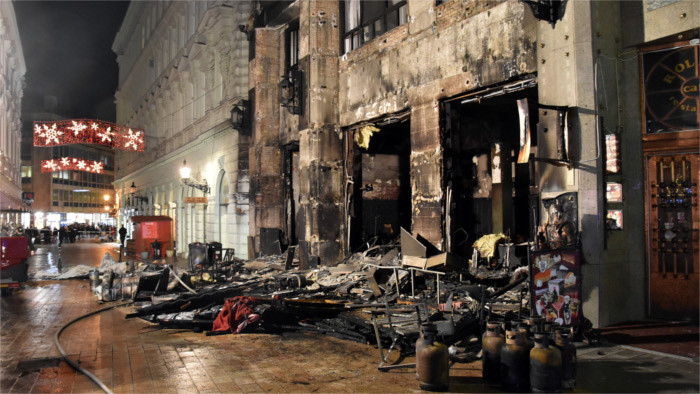 Brand nahe des Weihnachtsmarkts in Bratislava 