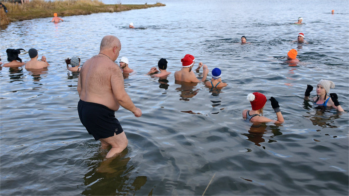Слет «моржей» в Пиештянох