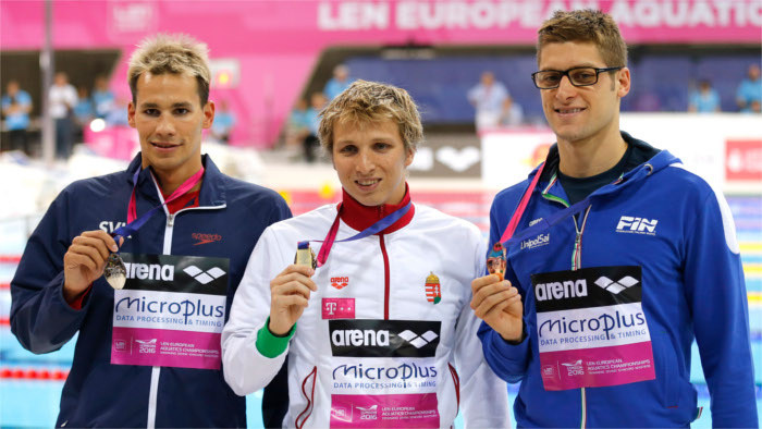 Серебро словацкого пловца Р. Надя на ЧЕ в Лондоне