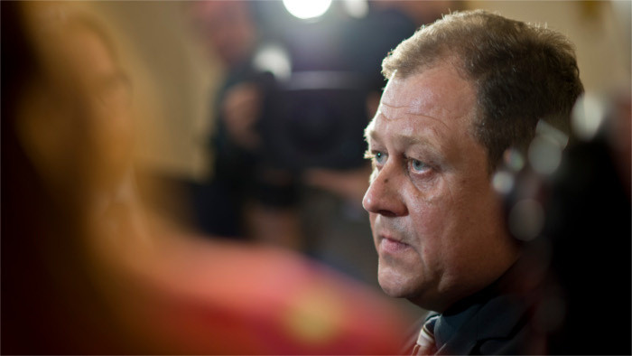Former secret agent Oskar Fegyveres spoke to prosecutors