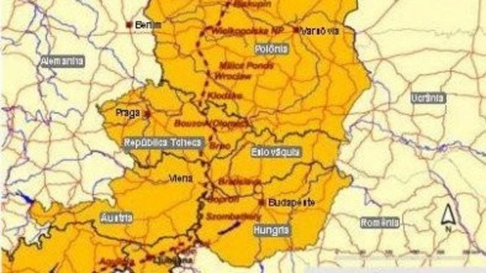 La ruta de ámbar en el territorio de Eslovaquia.