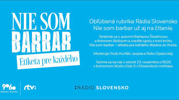 Krst knihy Nie som barbar. Etiketa pre každého