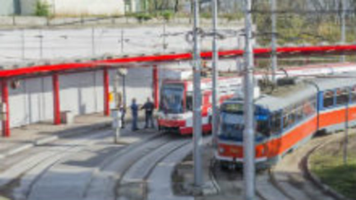 Jazda v trojvozňovej električke