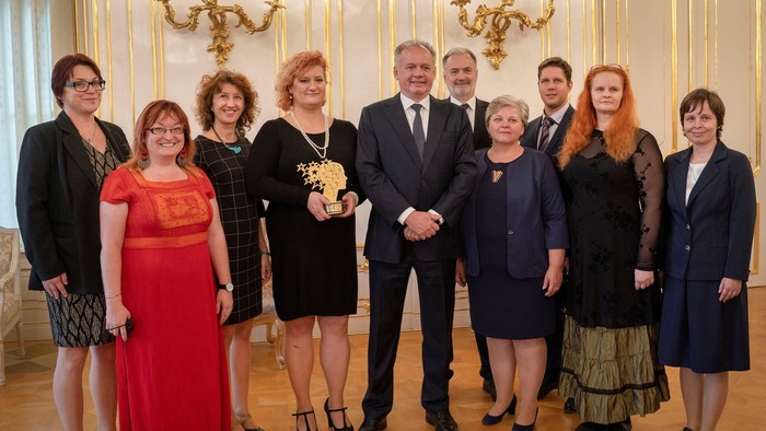 Prezident Andrej Kiska sa stretol s finalistami 1. ročníka súťaže Učiteľ Slovenska. Víťazkou sa stala Zuzana Tkáčová z Košíc..jp