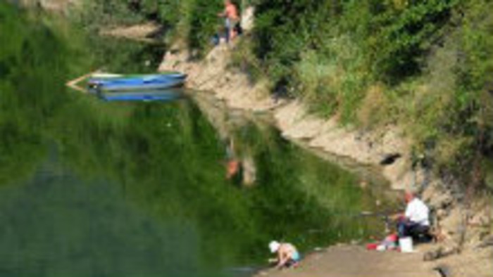 Priehrada Ružiná a obec Divín