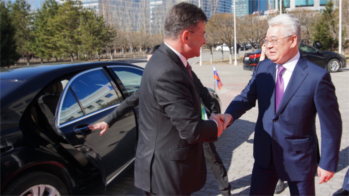 Außenminister Lajčák in Kasachstan