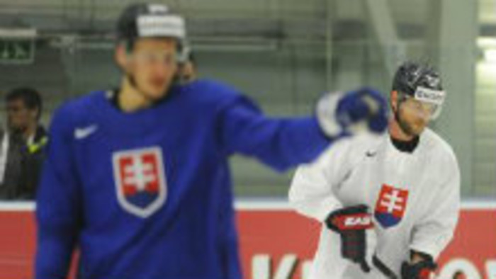 Hokejisti SR pred súbojom so Slovinskom