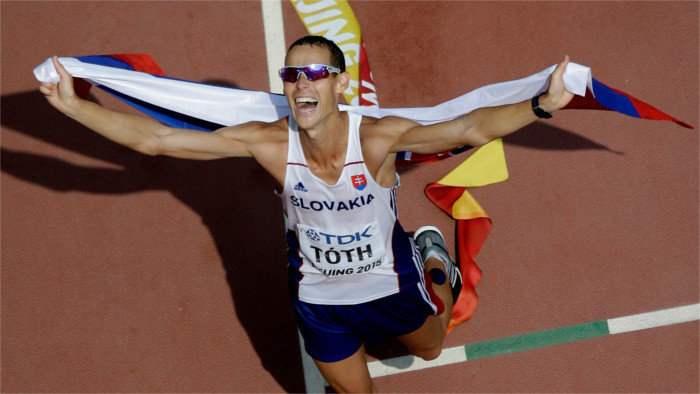 Matej Tóth, campeón del mundo de los 50 kilómetros marcha