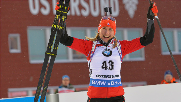 Gold für Anastasiya Kuzmina (Slowakei) bei Biathlon-WM
