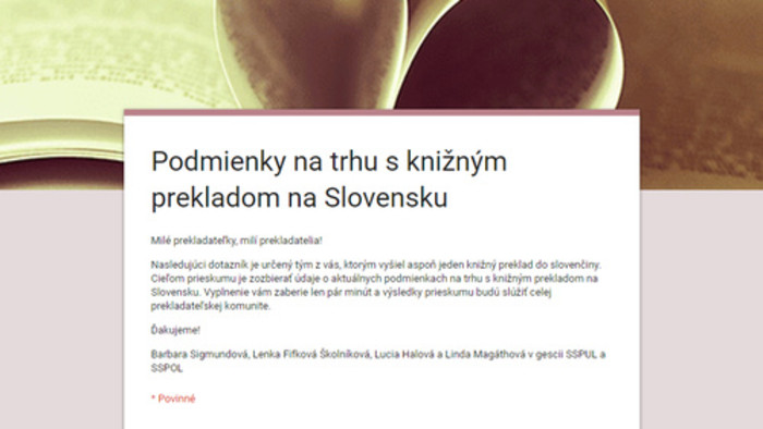 Aké postavenie má na Slovensku knižný prekladateľ?