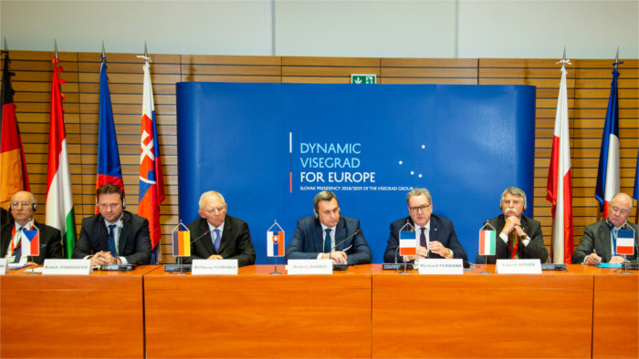 Encuentro de los presidentes parlamentarios del V4, Alemania y Francia