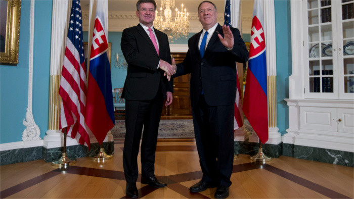 Rencontre de M.Lajčák avec M.Pompeo aux États-Unis