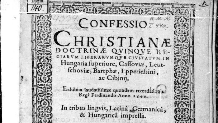 500 rokov reformácie: Confesio Pentapolitana