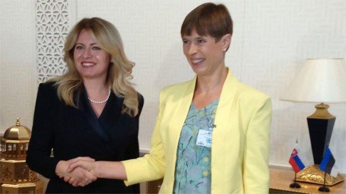 La presidenta eslovaca se entrevistó en Nueva York con sus homólogos de Estonia y Finlandia