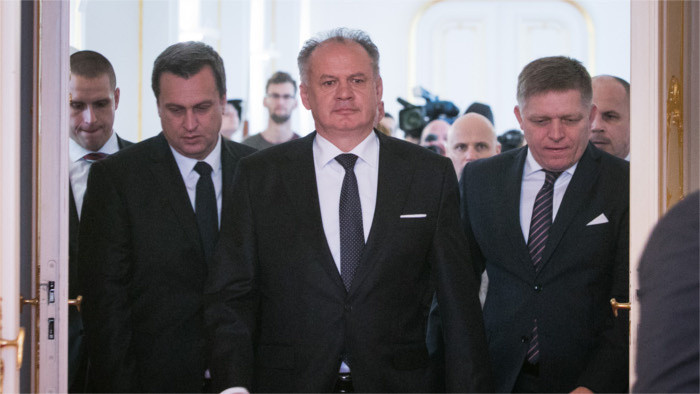 Reunión en el Castillo de Bratislava de los más altos representantes eslovacos
