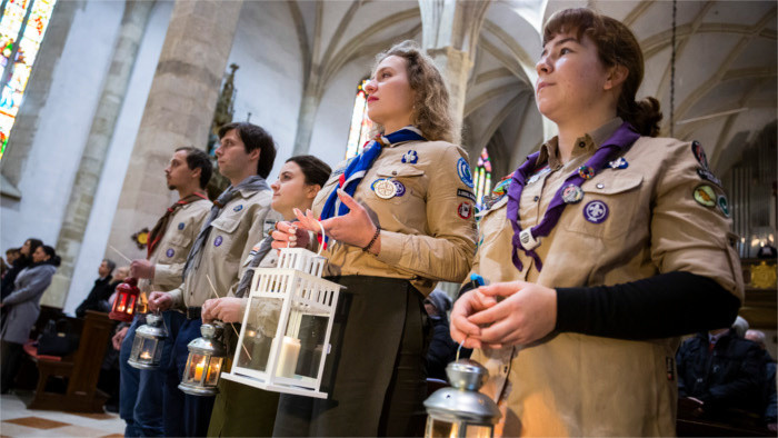 Friedenslicht aus Bethlehem in der Slowakei
