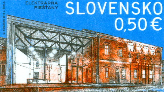 Elektrizitätswerk Piešťany auf Briefmarke