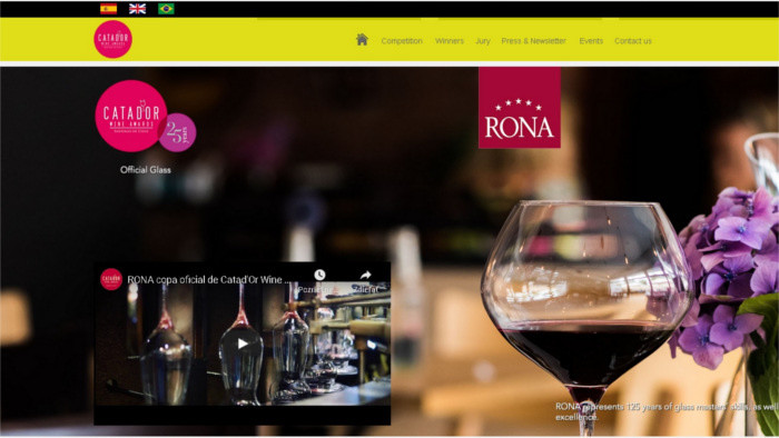 La copa de cristal eslovaca seleccionada como cáliz oficial de Catad’Or Wine Awards
