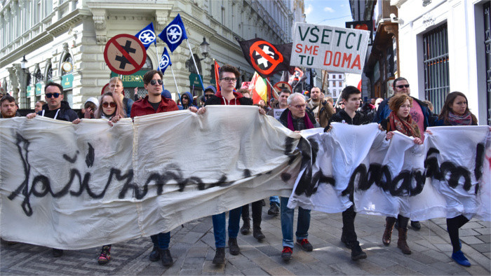 Anti-fascist march takes place in Bratislava