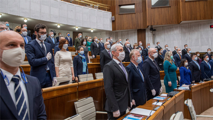 Konstituierende Sitzung des Parlaments 