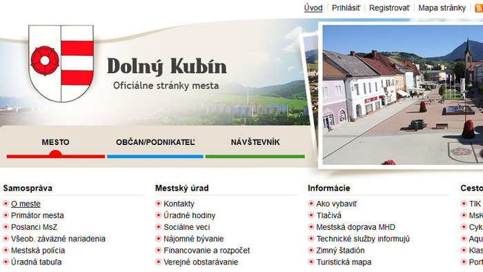 Dolný Kubín vylepšil svoju webovú stránku