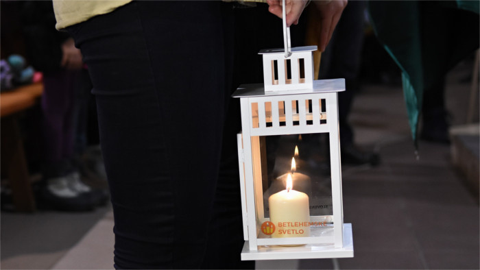 Friedenslicht aus Bethlehem in der Slowakei