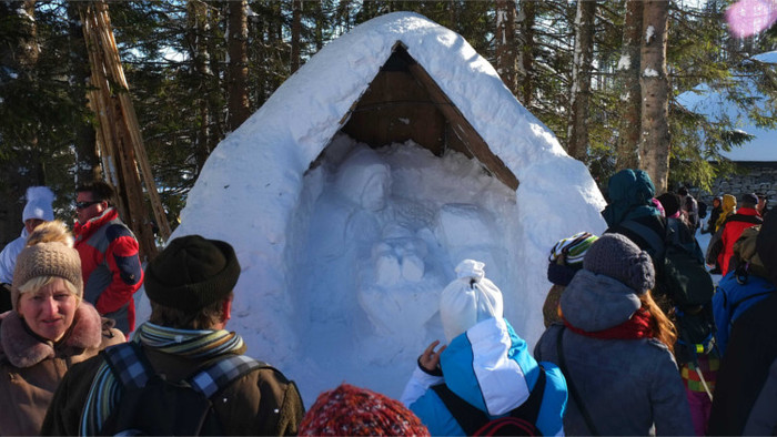 Nativity scene made of snow unveiled in High Tatras