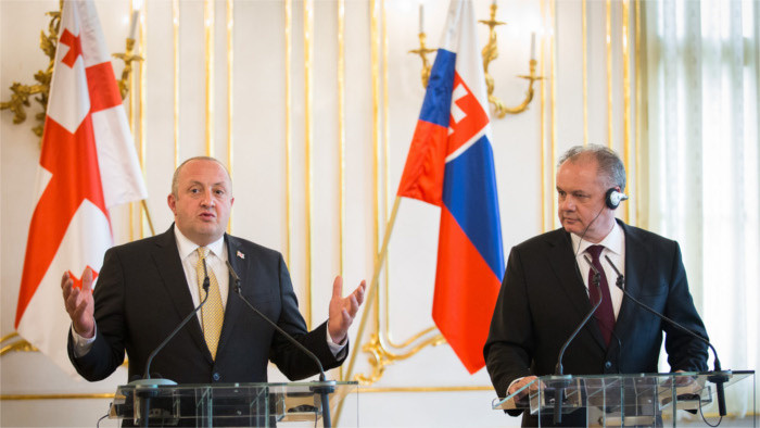 Presidente de Georgia está de visita oficial en Eslovaquia 