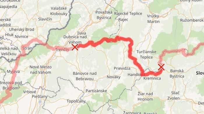 Cesta hrdinov - Turčianske Teplice, Handlová