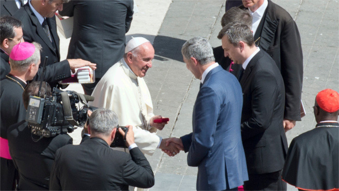 El jefe del Parlamento en audiencia papal
