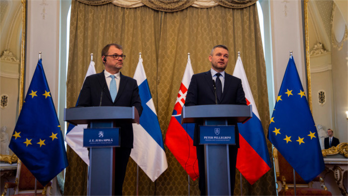 Premier finlandés realiza visita de trabajo a Eslovaquia