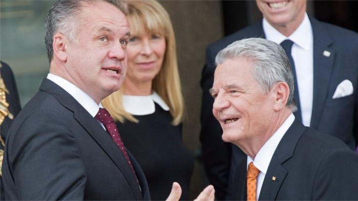 President Andrej Kiska was also with those wishing change