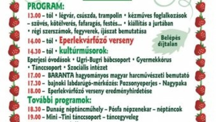 Csiba Jarmila: Eperfesztivál