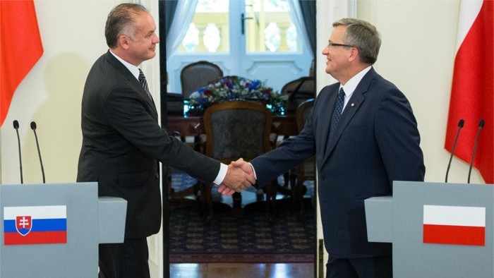 Jefe de Estado eslovaco cumplimentó visita oficial a Polonia