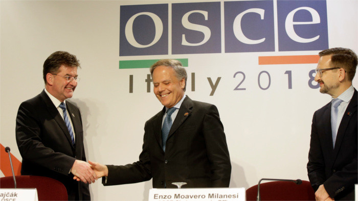 La Slovaquie a symboliquement repris de l'Italie la présidence de l'OSCE