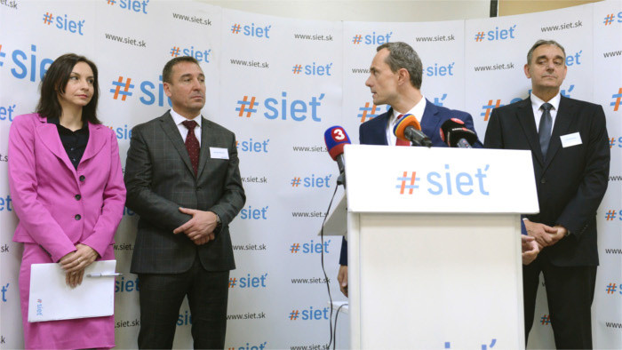 El partido de coalición Sieť elegirá a su nuevo presidente en agosto