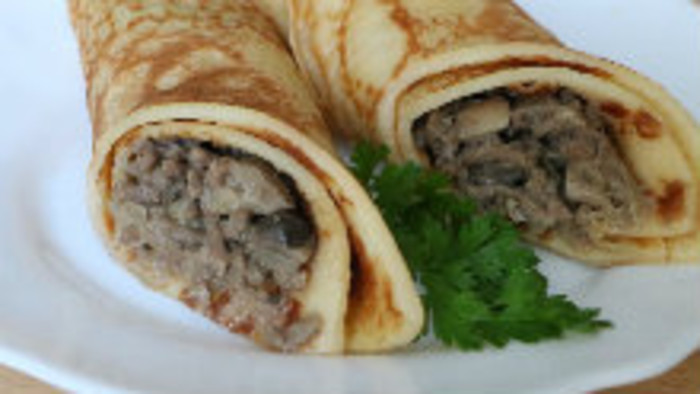 Palacinky plnené mäsom